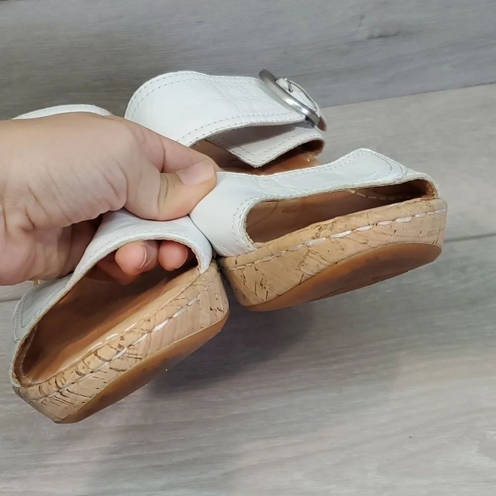 Born Women Comfort Cork Wedge Sandals shoes sz 10